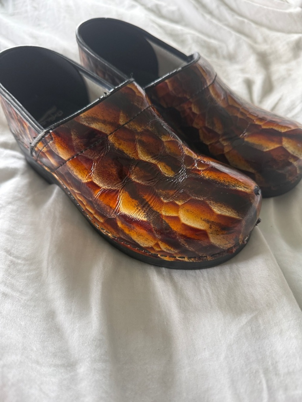 Dansko Black and Brown Tortoise-Accent Clog